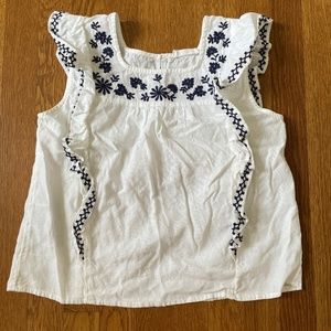 Mango girls navy floral blouse 13-14